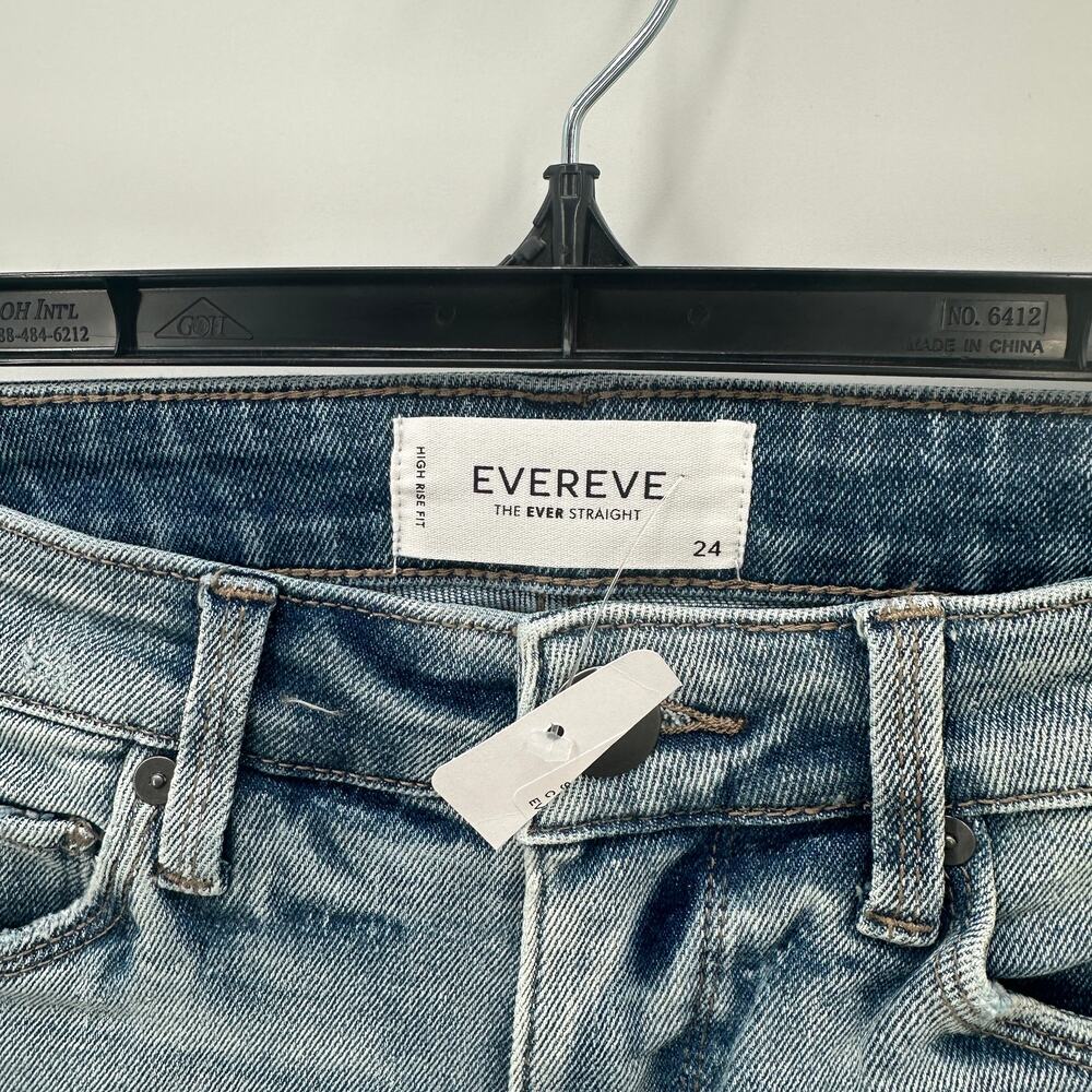 EVEREVE NWT Ever Straight Denim Light Wash Jean // 00 - Picture 8 of 12